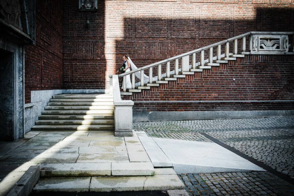 Bryllupsfotografering i Oslo Rådhus